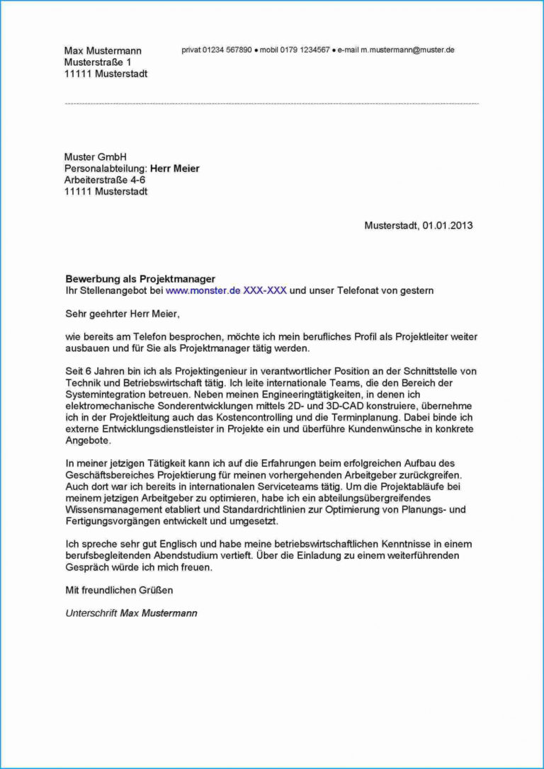 Bewerbung Ausbildung Verwaltungsfachangestellte 9 Bewerbung Muster