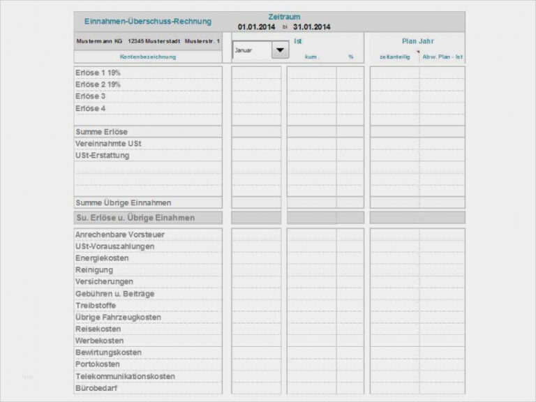 Druckbar Von Einnahmen Überschuss Rechnung Verein Vorlage Erstaunlich ...