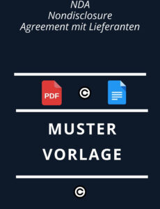 das beispiel von nda nondisclosure agreement mit lieferanten  vorlage muster jahresbonus vereinbarung lieferanten vorlage pdf