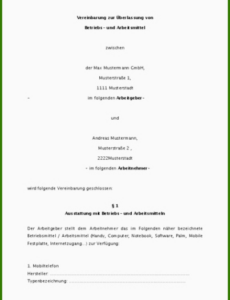 das beispiel von übergabeprotokoll arbeitskleidung vorlage überraschen muster vorlage rückgabe und vereinbarung zur überlassung von arbeitsmitteln vorlage excel