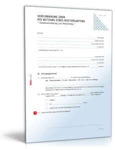 druckbar von nutzungsvereinbarung vorlage kostenlos individuelle vereinbarung mietvertrag vorlage excel